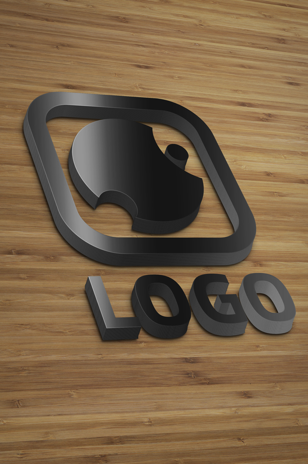 不同质感立体厚度logo样机素材