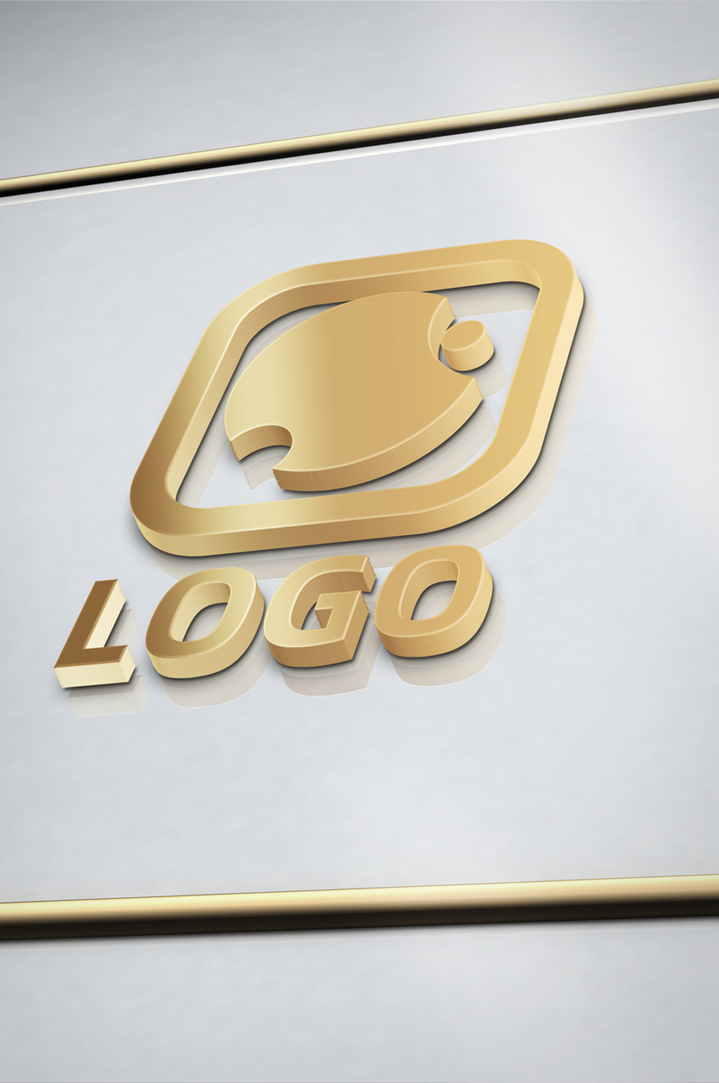 不同质感立体厚度logo样机素材