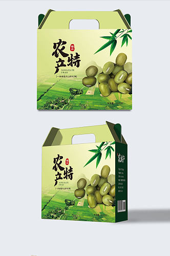 创意矢量简约农产品卡盖食品礼盒包装