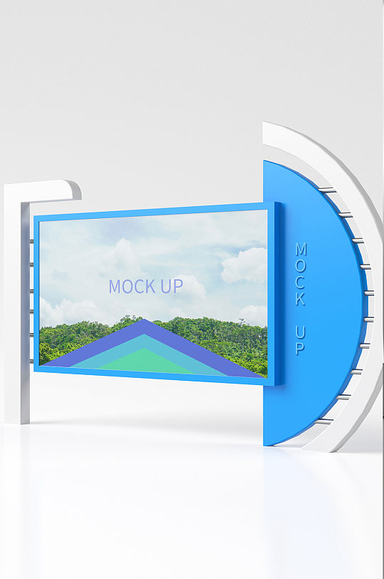 原创户外铝型材宣传栏样机制作样机-众图网