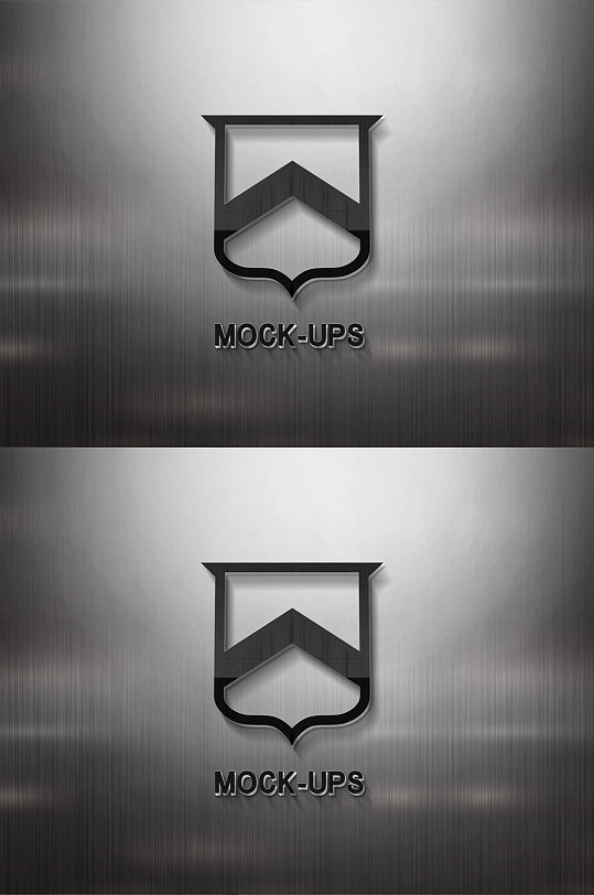 不锈钢墙纹路质感立体字logo标志样机-众图网