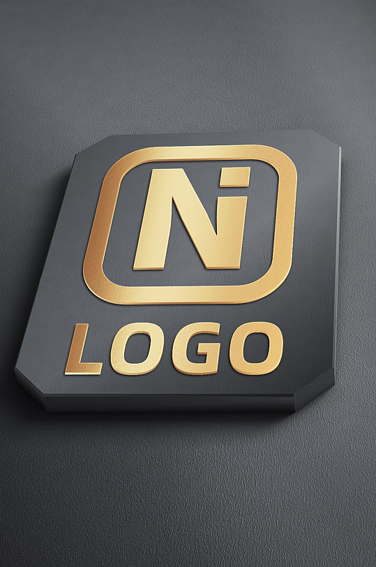 金色效果字体样机-众图网