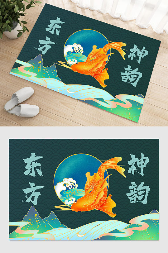 房间东方神韵地毯图片-众图网