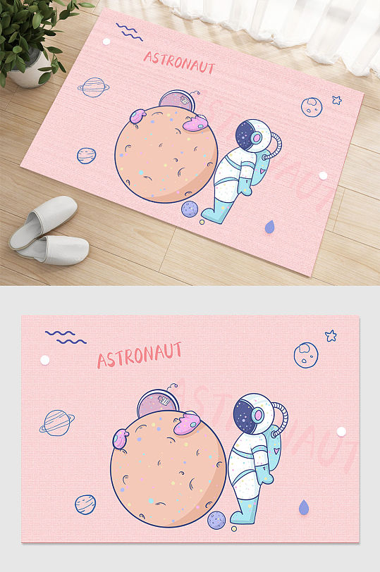 房间太空人地毯图片-众图网