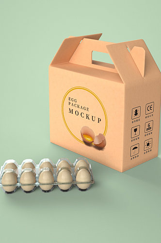 3d鸡蛋包装盒样机模型