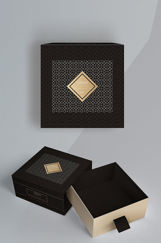 黑色高端包装盒设计