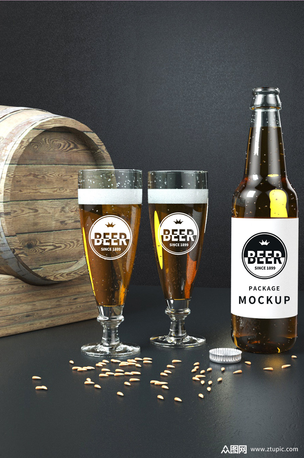 3d啤酒样机模型