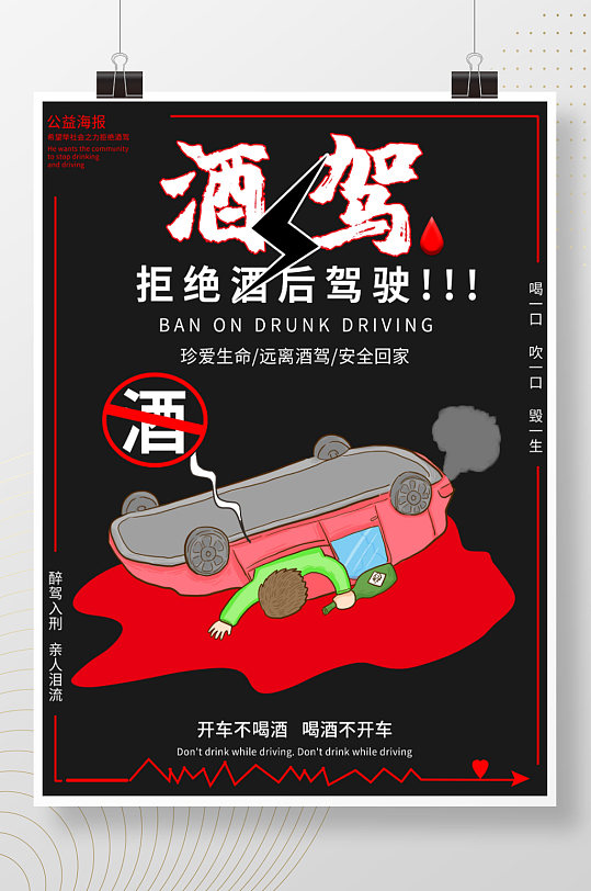 交通酒驾海报图片-交通酒驾海报设计素材-交通酒驾海报模板下载