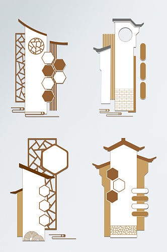 党建风竖版党建建党百年文化墙背景墙