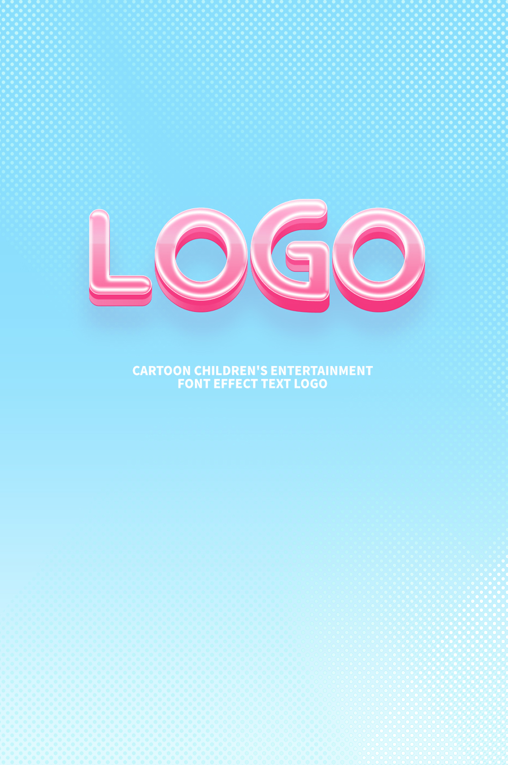 原创3D活泼卡通儿童娱乐文字logo样素材
