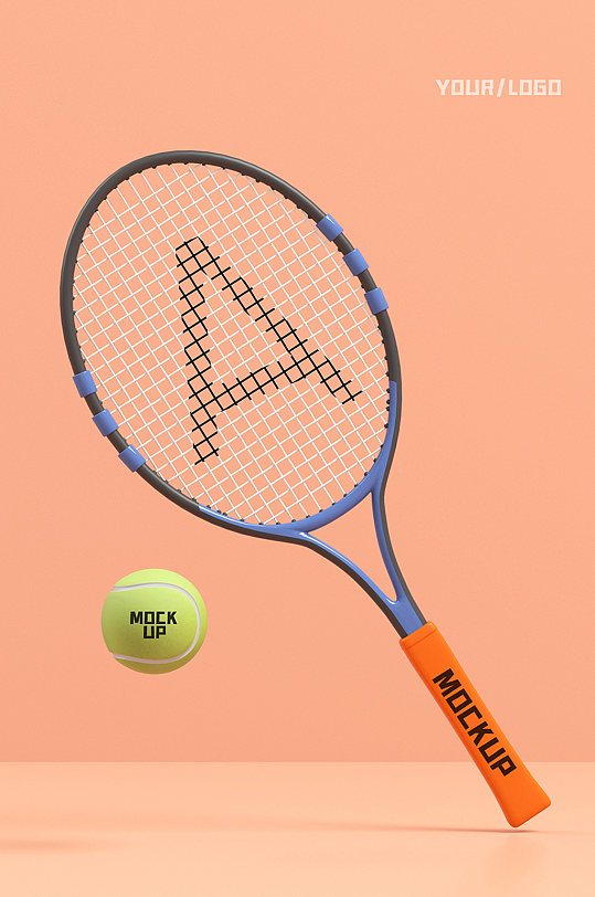 原创3D网球拍样机