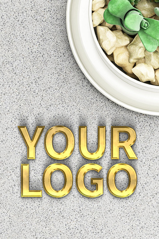 黄金质感3D字体文字样机-众图网