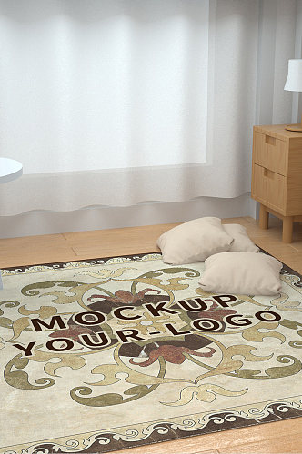 3d客厅地毯样机模型
