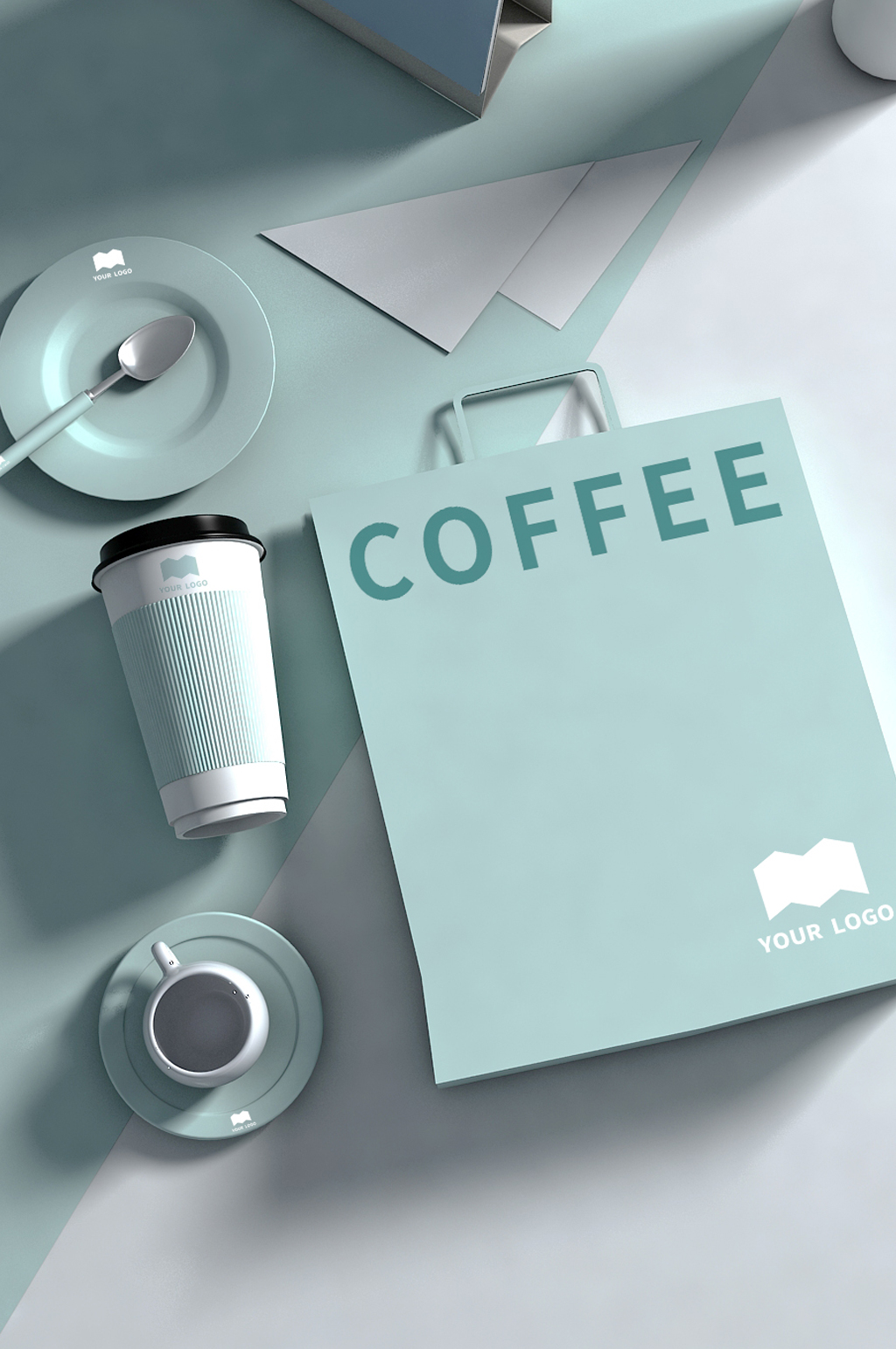 高端质感咖啡店咖啡vi样机