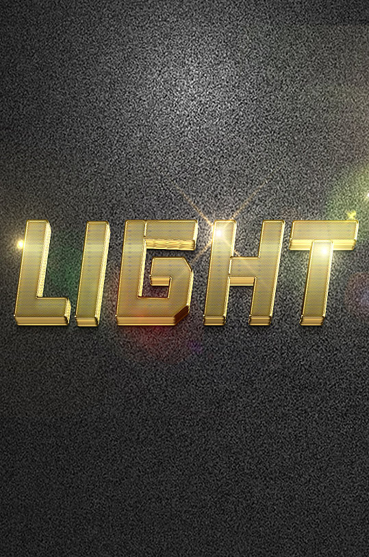 奢华金属3d字体效果logo样机