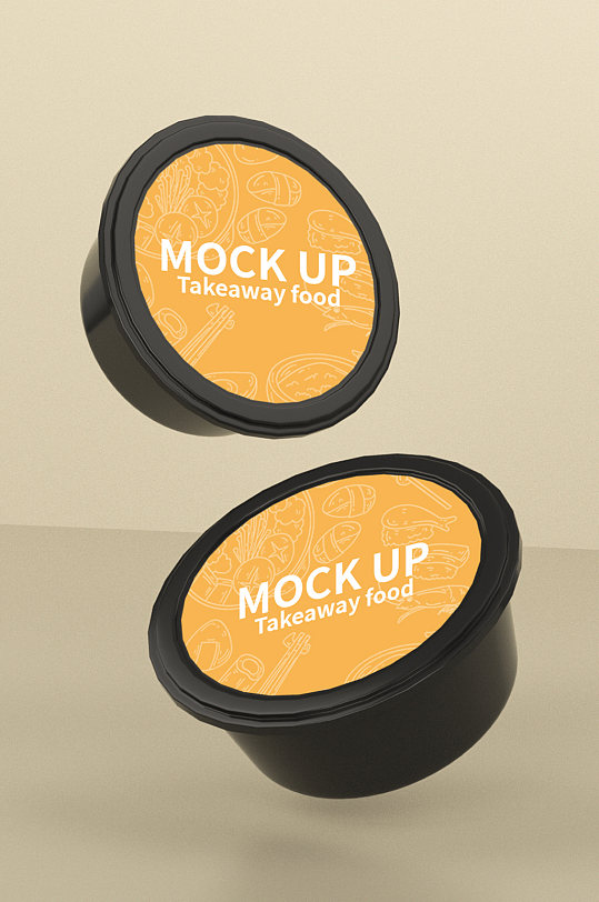 外卖食品包装样机-众图网