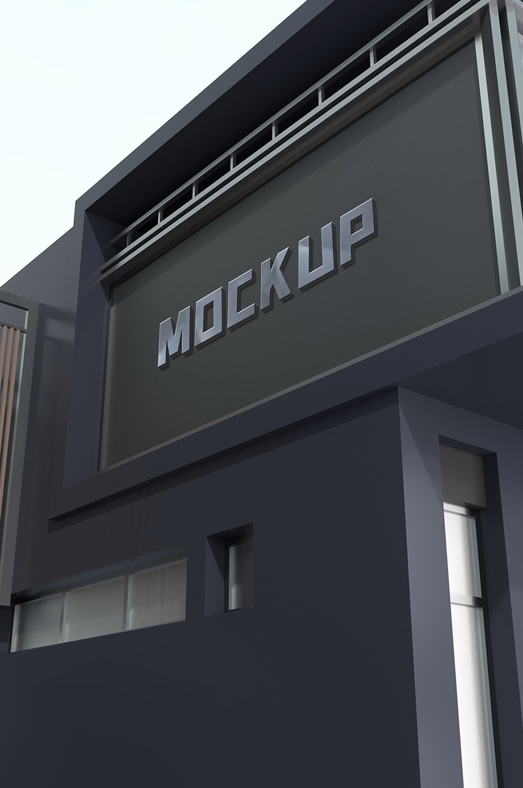 原创3D店铺门头样机素材