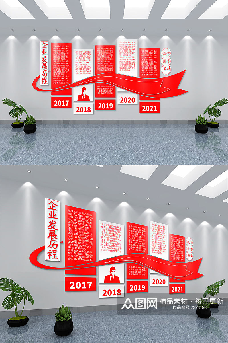 企业文化墙形象墙宣传栏公司发展历程设计素材