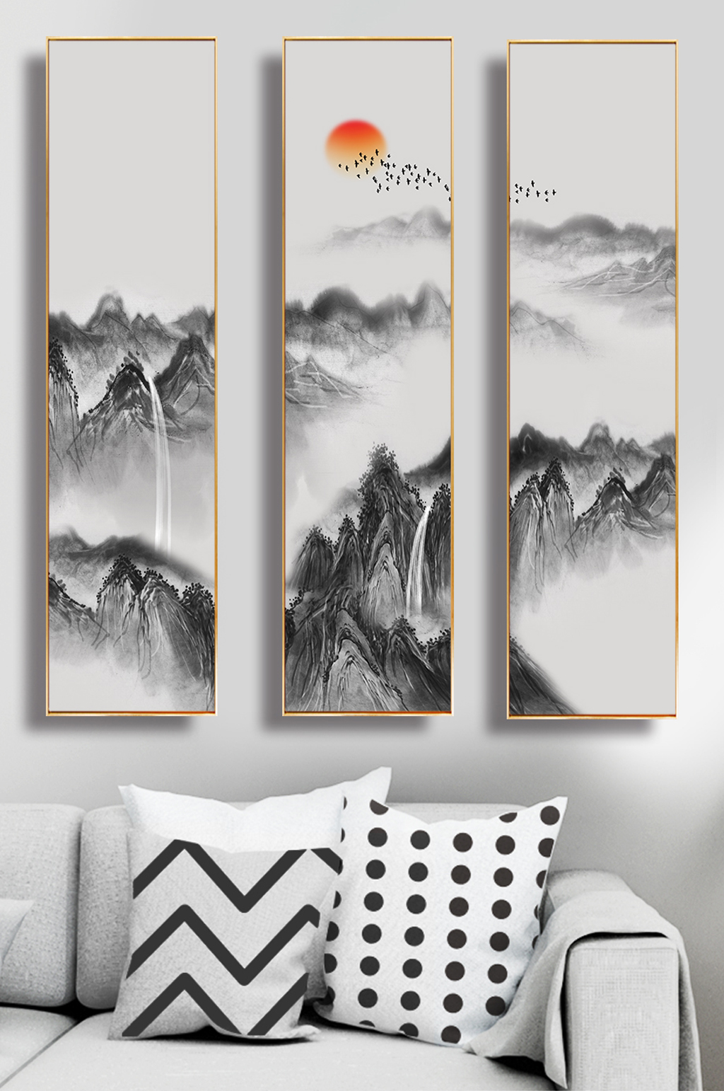 水墨意境山水风景装饰画