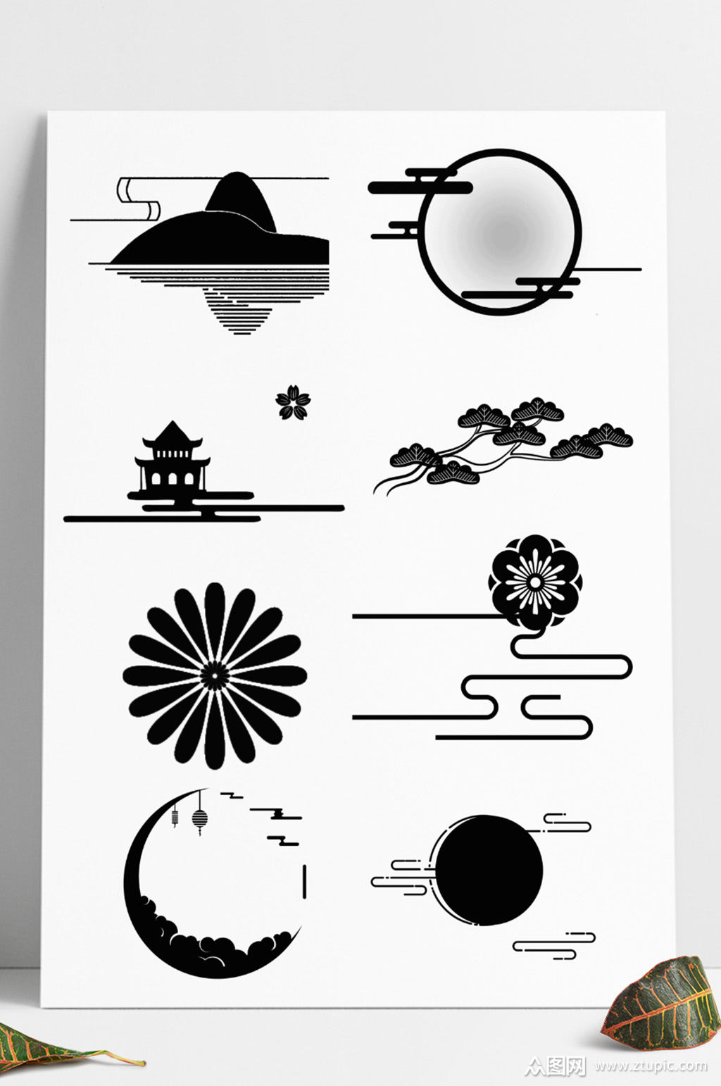 中式古典国潮祥云素材