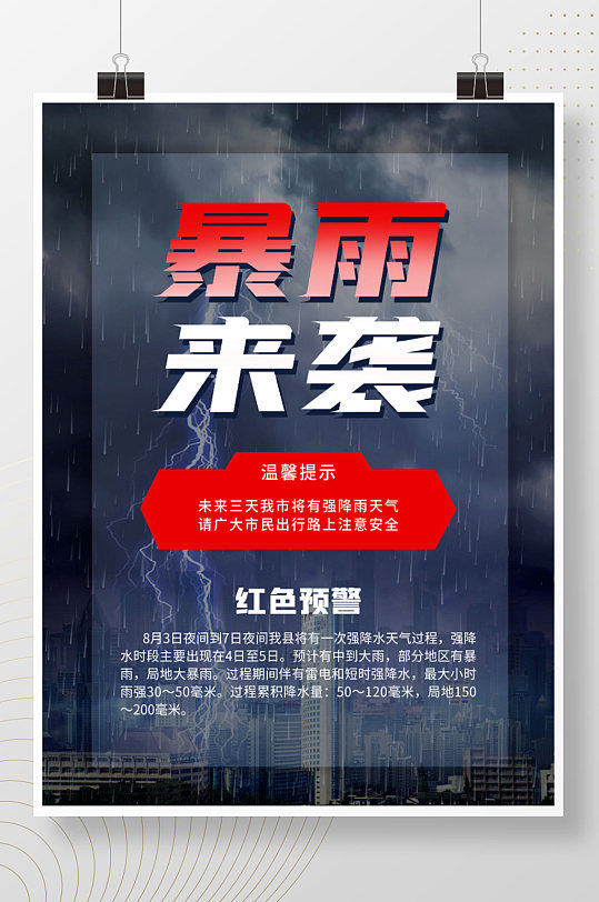 暴雨来袭河南郑州加油防洪救灾防灾减灾海报