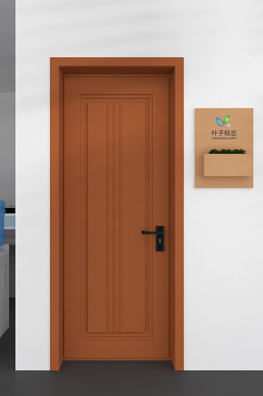 高端办公室门牌logo样机-众图网