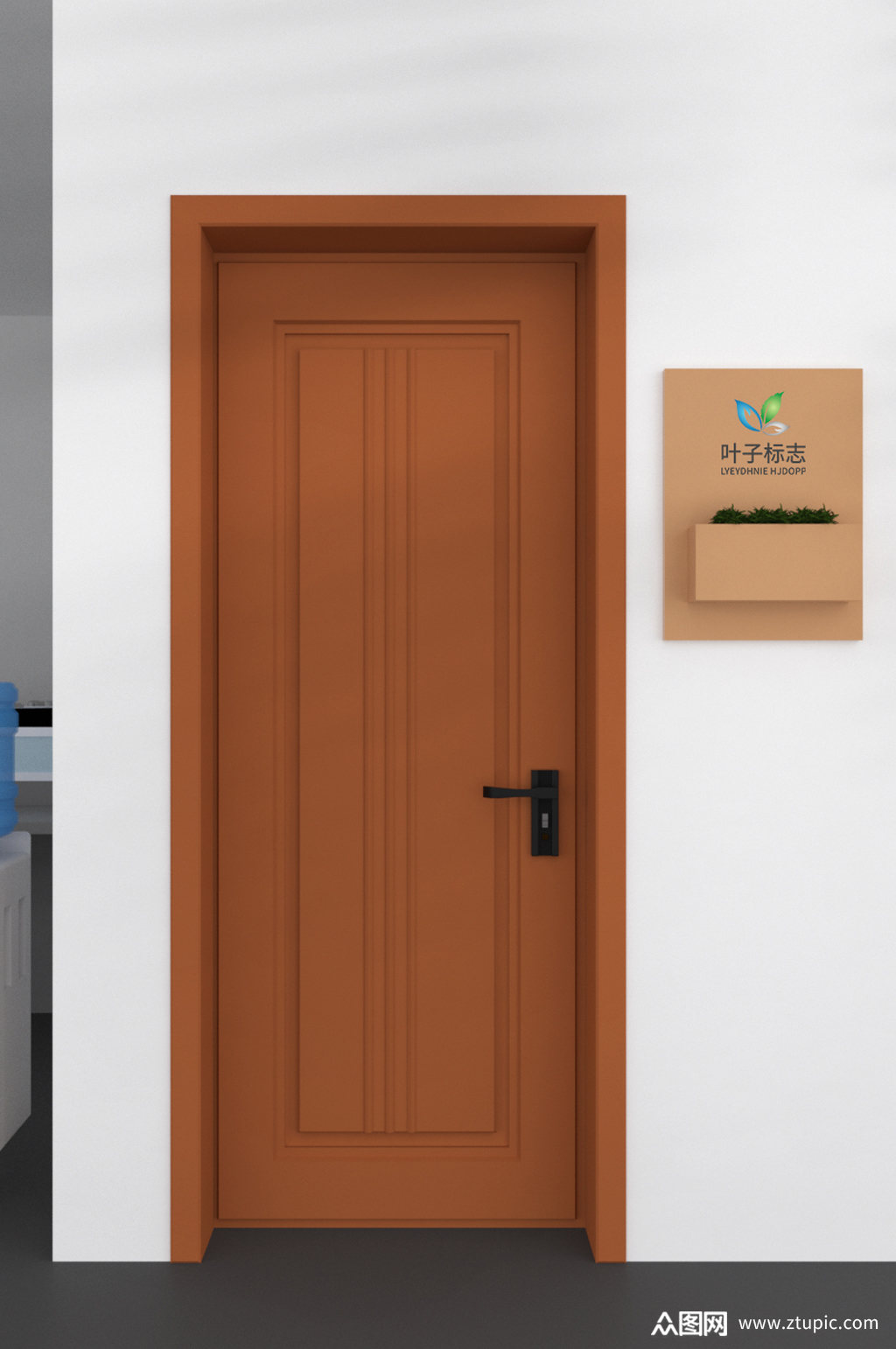高端办公室门牌logo样机素材