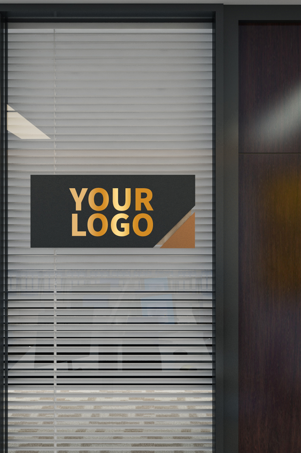 科室牌门牌logo效果样机素材