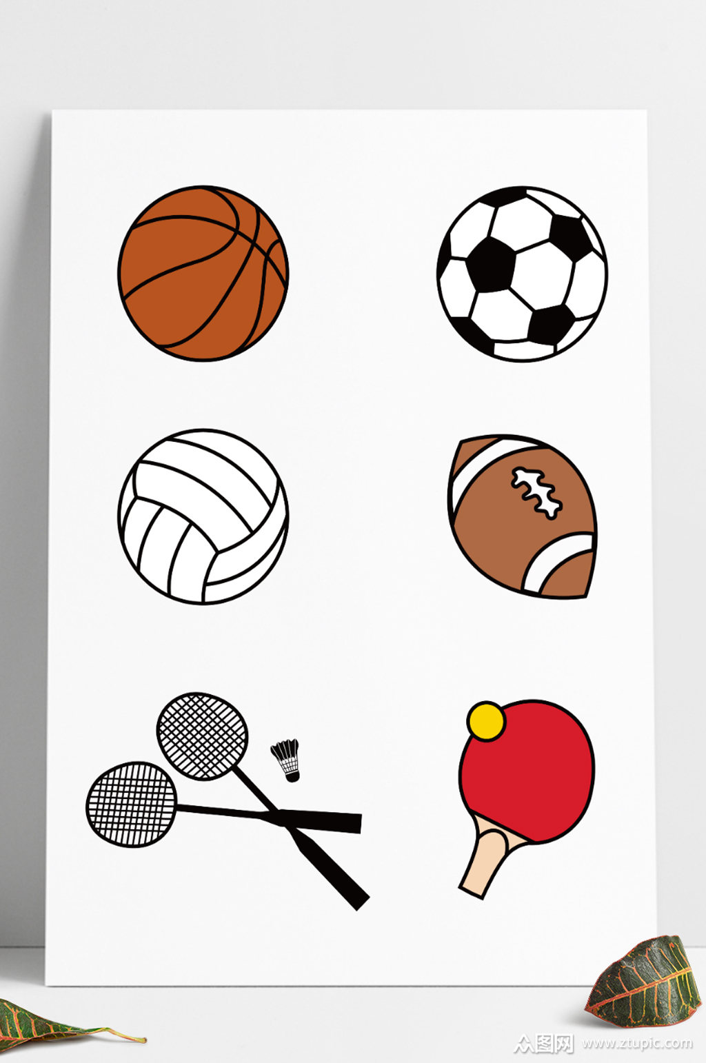 篮球足球排球橄榄球羽毛球乒乓球