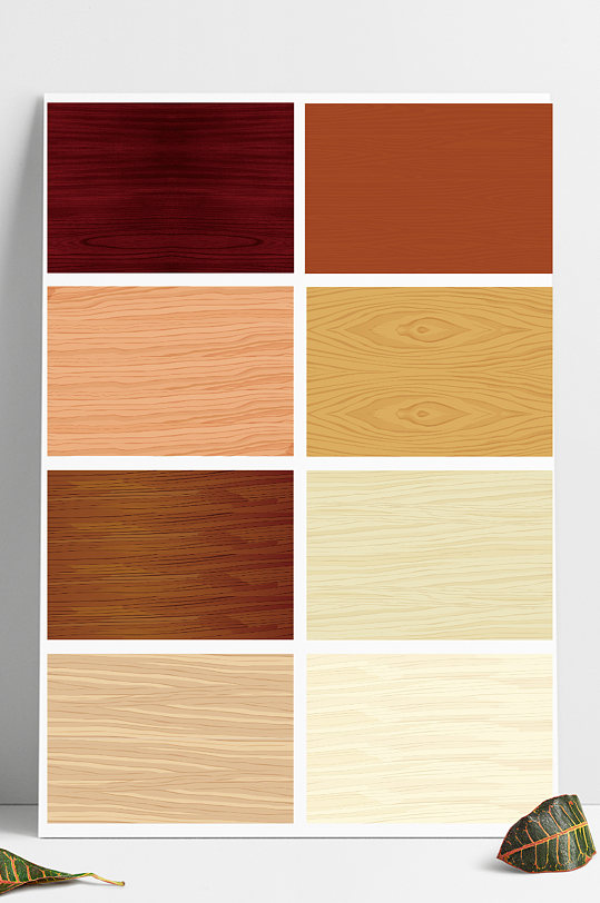 矢量原色木纹实木复合地板背景木质墙面素材
