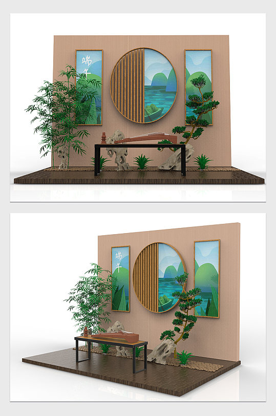 端午節(jié)打卡拍照場景美陳