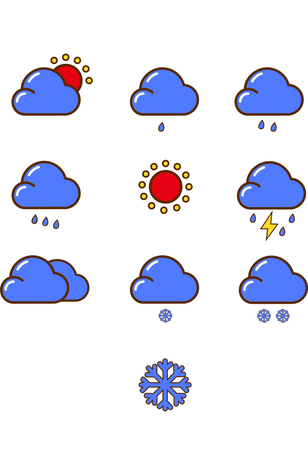 矢量天气图标图片素材