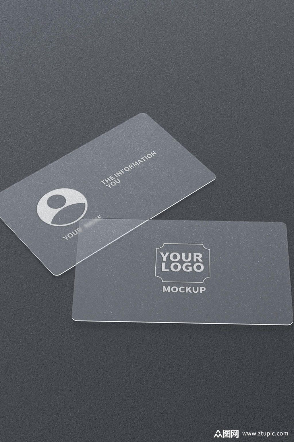 原创透明名片样机