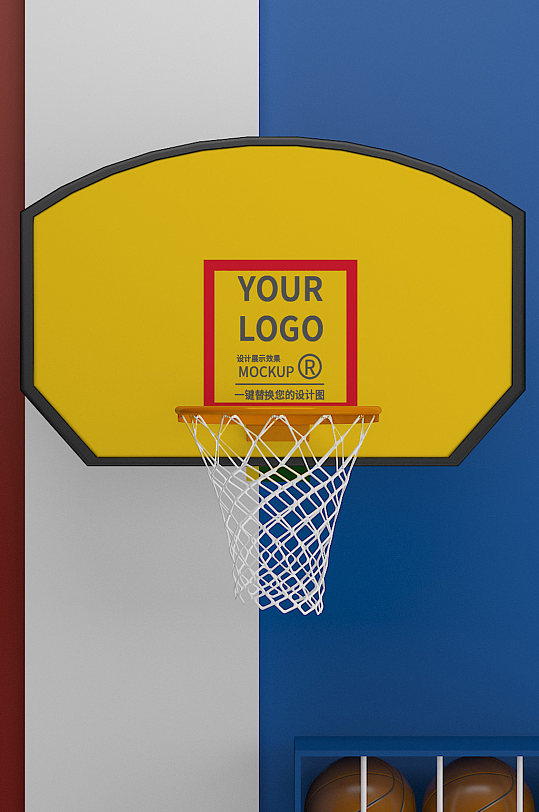 篮球篮板广告样机