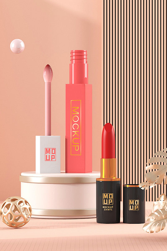 原创3D唇釉口红样机-众图网