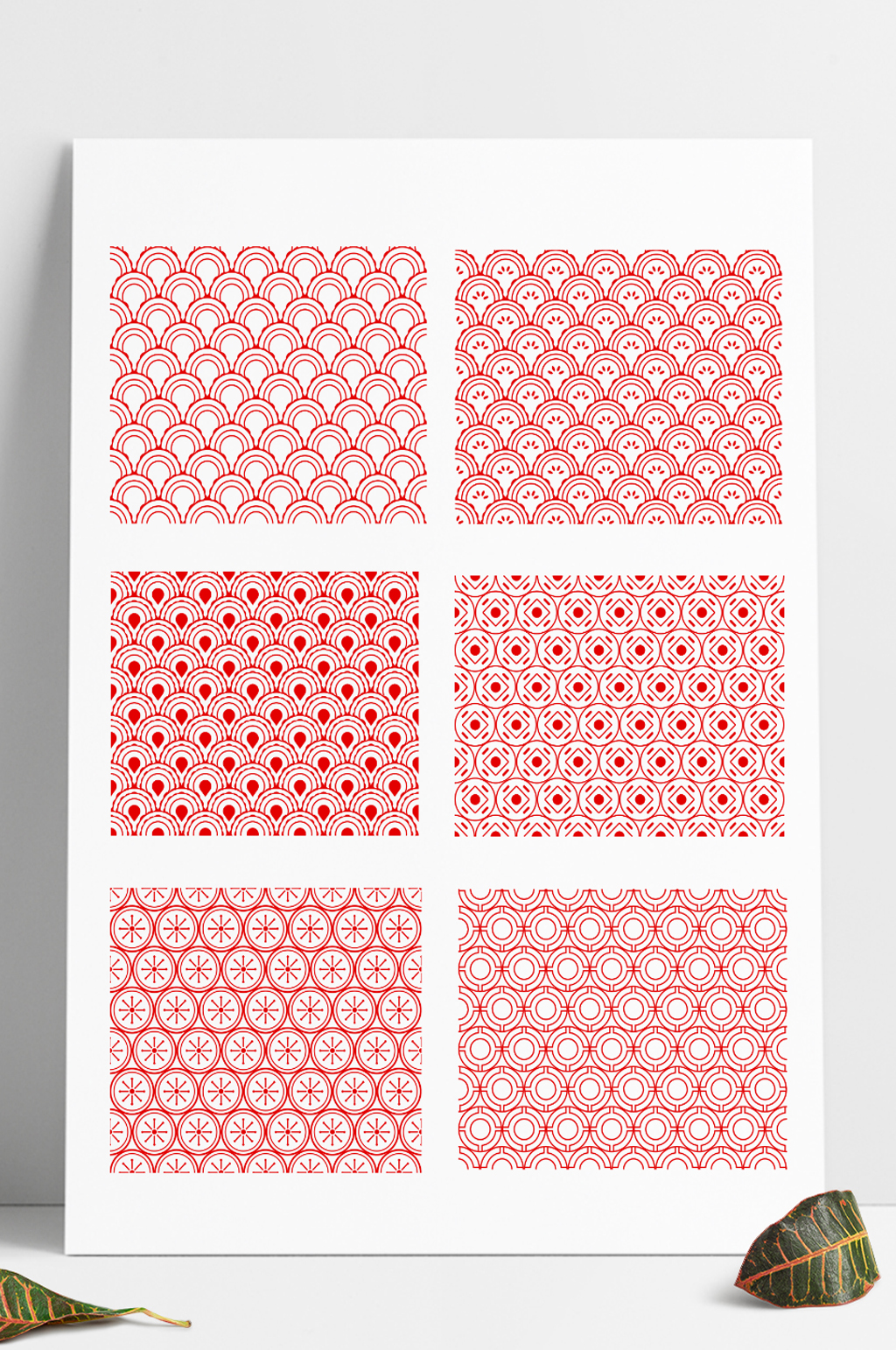 中国风纹理边框装饰底纹云纹金钱纹孔雀纹素材