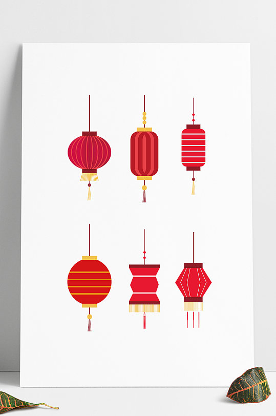矢量春节中秋节中式元素花灯中国风灯笼装饰 灯笼矢量图