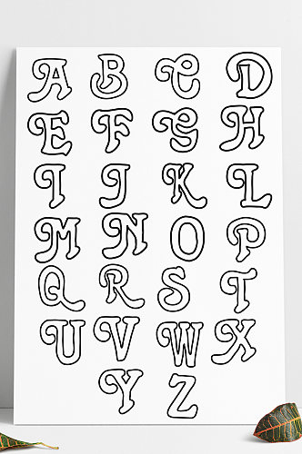 字母矢量字母手绘字母创意字母矢量
