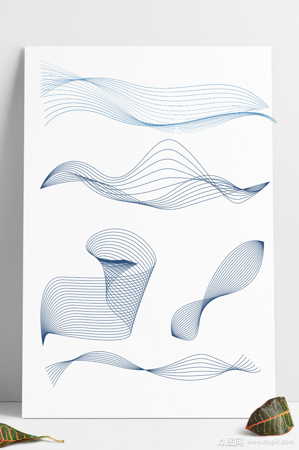 商务科技感曲线线条底纹暗纹装饰