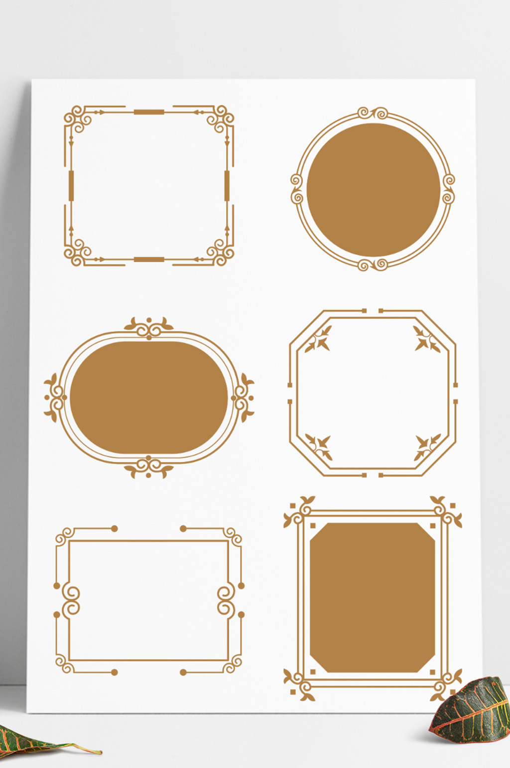 欧式古典花纹装饰边框文本框标题框