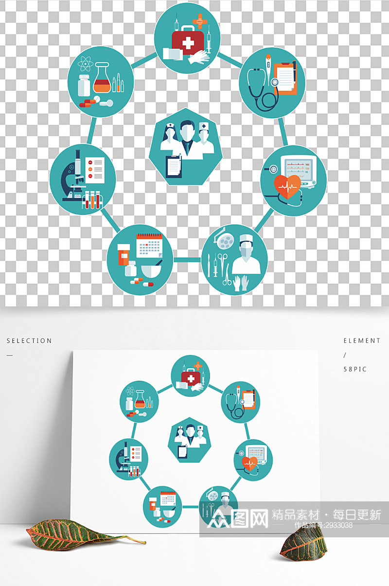 医疗图标医院矢量医用器械矢量元素素材