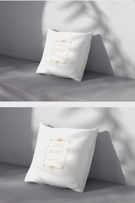 简约光影布艺抱枕产品设计展示样机