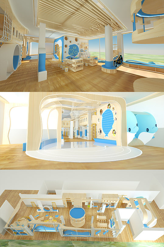 幼儿园内部装饰设计-众图网