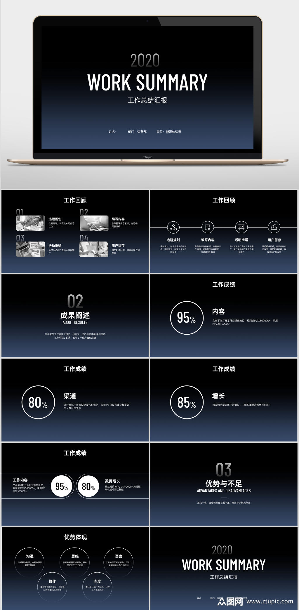 极简苹果发布会风总结汇报ppt素材