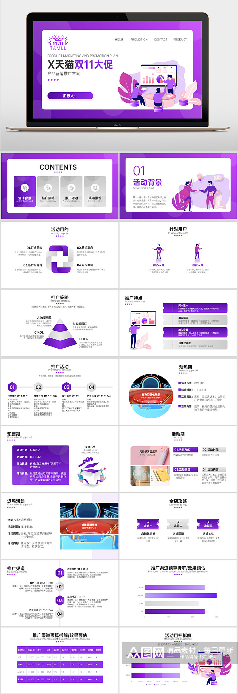 电商活动营销策划套装PPT素材