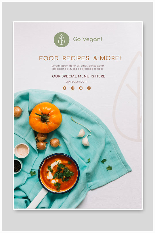 菜单封面设计psd模板