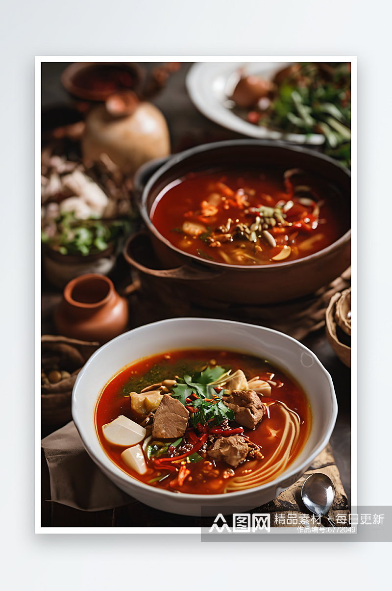 胡辣汤传统的美食素材