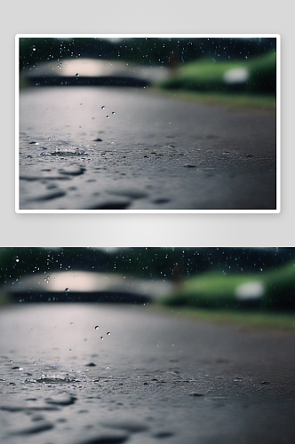 雨夜街景几人独享浪漫