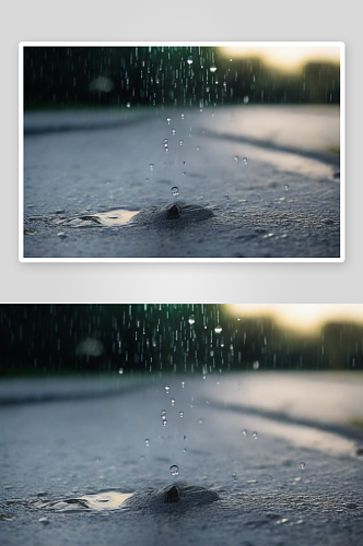 雨夜街景几人独享浪漫