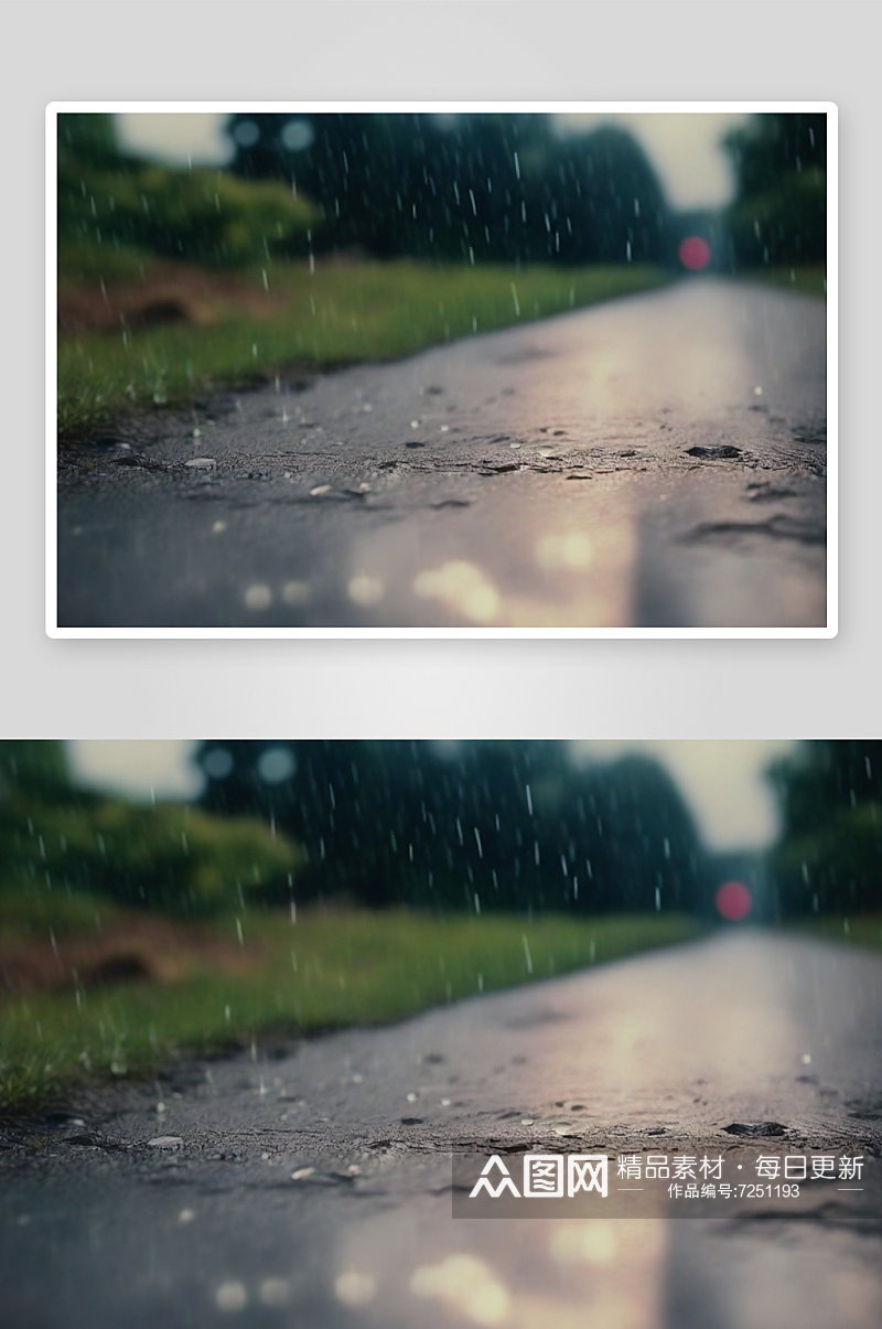 雨中漫步几人共赴夜晚之约素材